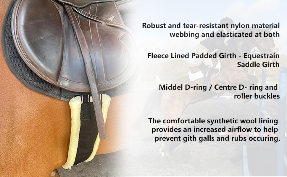 Preto гнучкий підв'яз для коней, м'яке штучне хутро/норка/фліс, міцний нейлон, анти-тертя, з підкладкою, для верхової їзди, повний комплект для поні