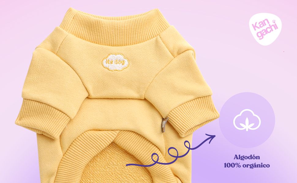 Світшот для собак маленьких порід Its Dog & Kangachi 'Hug Me', 100% органічна бавовна, колір м'ятний, розмір M