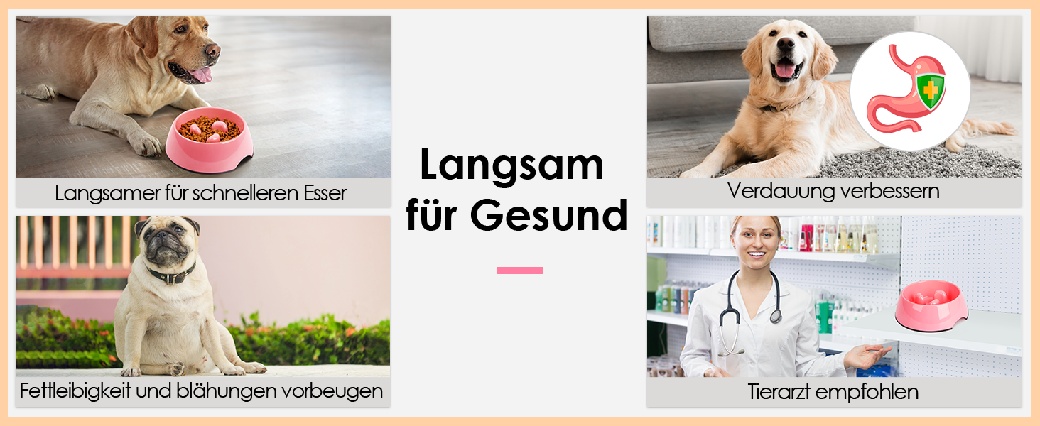 Миска для собак та котів Uperdeign, антизатримка, інтерактивна, 600 мл, рожева