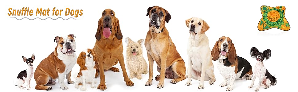 Килимок-нюхалка для собак HDOELGP, 70x70 см, оранжевий. Інтерактивна іграшка для собак, розвиває інстинкт пошуку їжі, легко миється. Підходить для малих та великих собак.