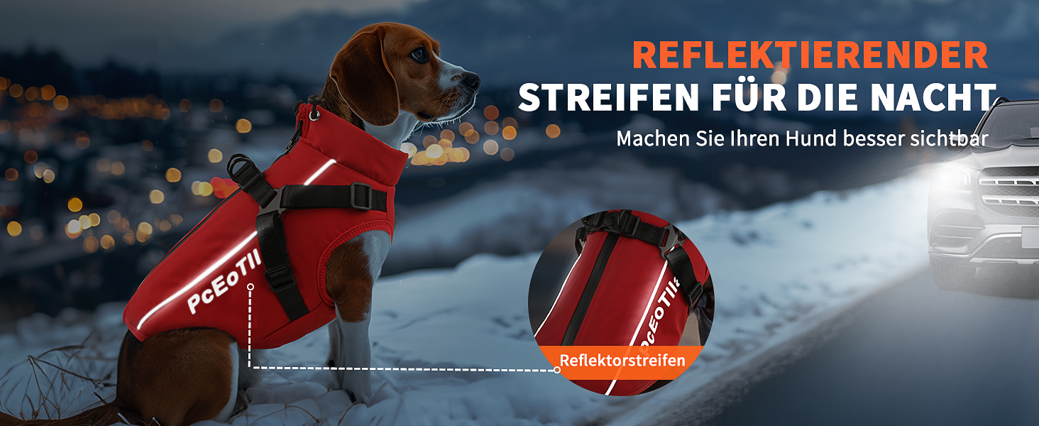 Водонепроникний собачий дощовик для маленьких собак, тепла світловідбиваюча куртка з шлейкою для зими, костюм для катання на лижах, бавовна, чорний собачий пуловер S