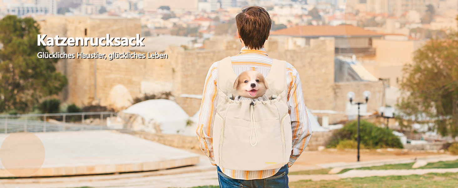 Рюкзак-переноска для собак Galatée: зручний та вентильований для подорожей, кемпінгу та прогулянок