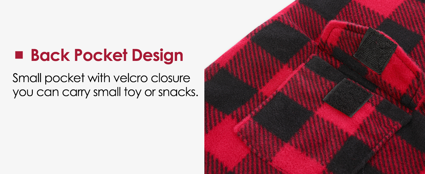 Теплий зимовий одяг для собак великих порід AOFITEE: куртка з отвором для шлейки, кишені, захист живота, червоний, розмір XL