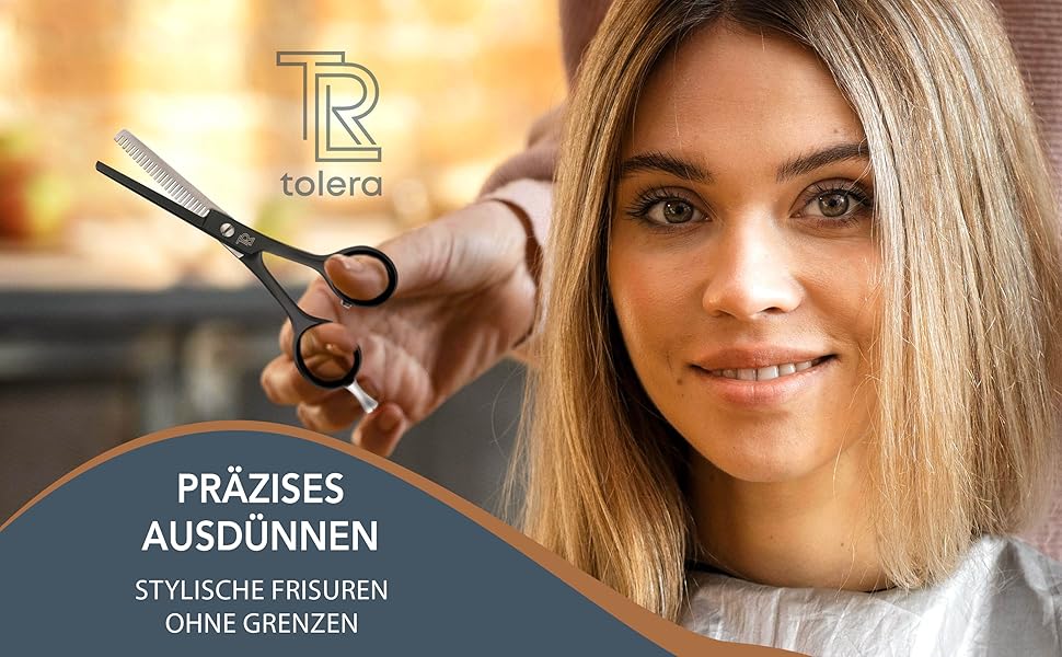 Набір професійних перукарських ножиць з гребінцем та екіпежем | Ножиці для стрижки та проріджування волосся - гострі та точні - унісекс перукарські ножиці та ножиці для проріджування