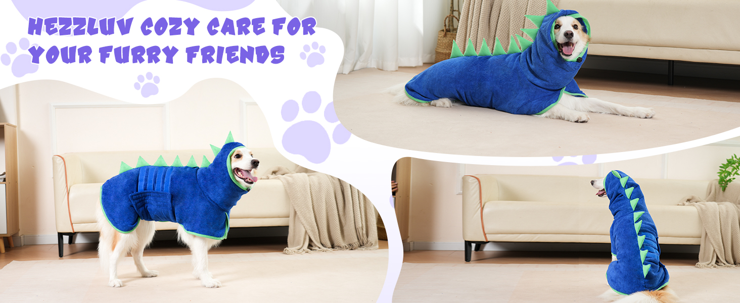 Рушник для собак з мікрофібри, швидковисихаючий, регульований, надпоглинутий, для середніх та великих собак, легко одягається (Сіро-зелений, XXL)