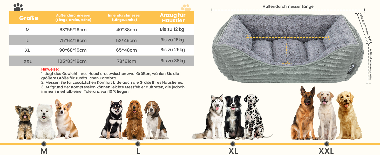 Ківш для собак великих порід, котячий лежак, миється, пухнастий, м'який та теплий, сірий, 90*68*19 см XL