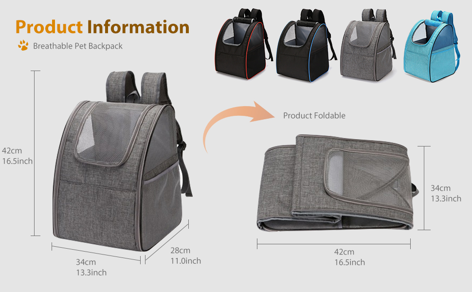 Рюкзак-переноска для кота/собаки PETCUTE: зручна та легка переноска для маленьких тварин. Зелений колір. Знімний килимок з флісу для прогулянок на природі.