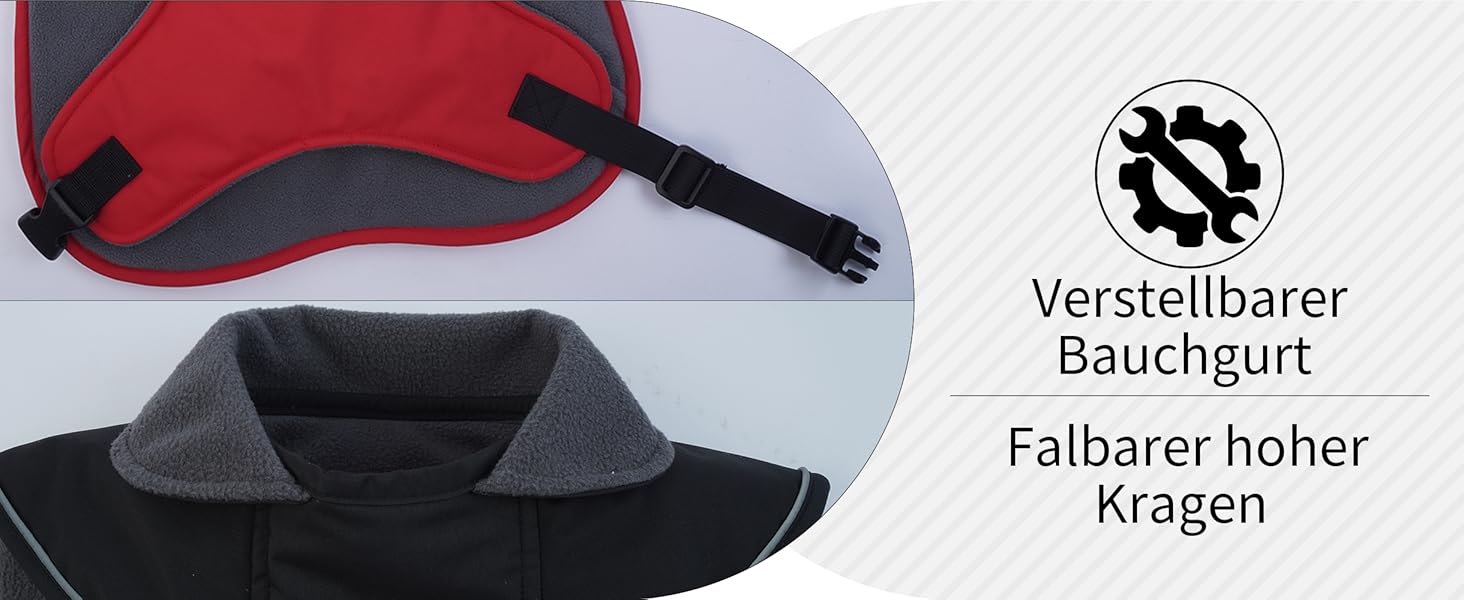 Зимовий теплий накид для такси, чорний L. Водонепроникний, з захистом живота та отвором для повідка. Ідеальний для великих собак.