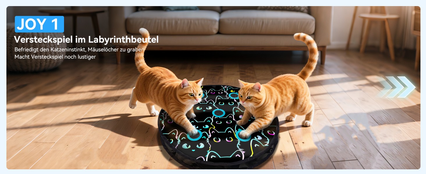 Іграшка для котів GoldenSun: м'ячик з дзижчанням, мишки на килимку, 5-дірковий хованки, блакитний колір