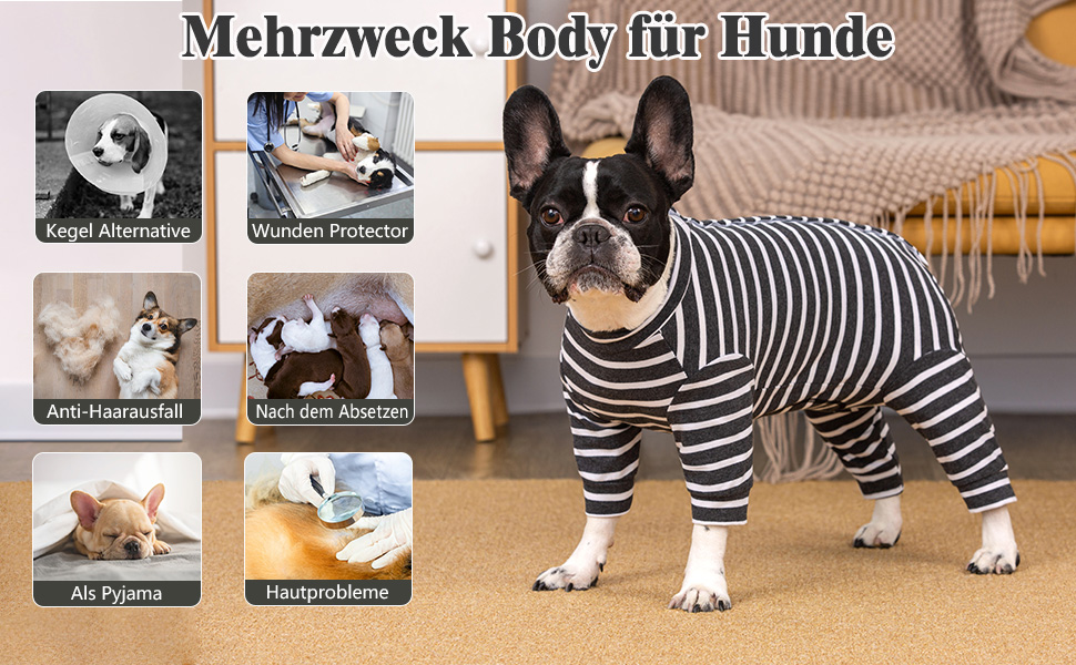 Комбінезон для собак після операції Axcimond, сірий, L, захисний одяг для відновлення, хірургічний костюм для тварин