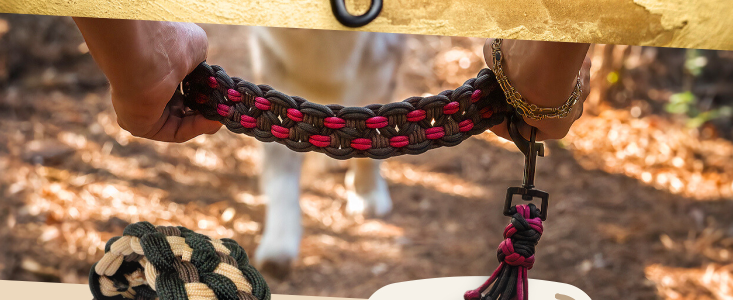 Нашийник для собак Ben&Bruno: широкий, регульований, ручної роботи, міцний, надійний, довговічний, з паракорду, для маленьких, середніх та великих собак, XL, багатокольоровий