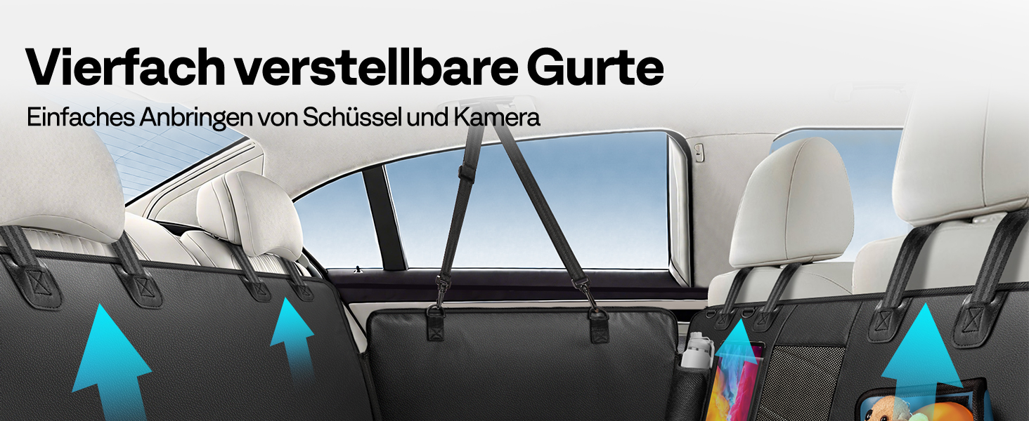 Захист для автосидіння собаки MellowMates: водонепроникний, антикіготок, з боковими захистами та оглядовим вікном. Підходить для SUV та мінівенів.