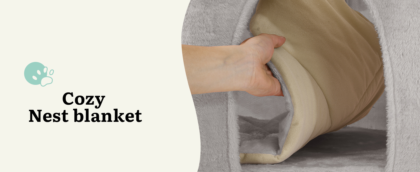 Котячий комплекс YITAHOME для великих котів, когтеточка, будиночок, платформа, 157 см, сірий