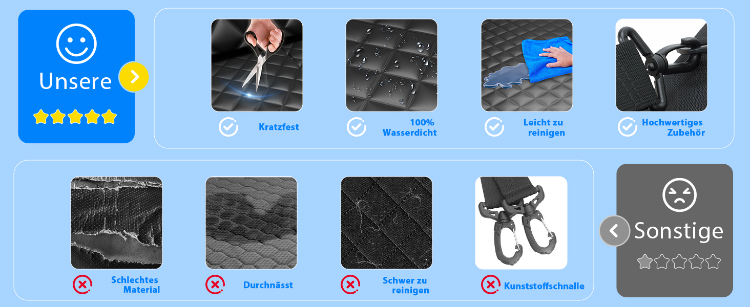 Накладка на сидіння автомобіля для собак, 2025, водонепроникна, неслизька, з жорсткою основою. Підходить для собак вагою до 180 кг (400 фунтів). Оранжево-чорна, товста, жорстка підошва. Ідеально для подорожей з тваринами в автомобілі/SUV.