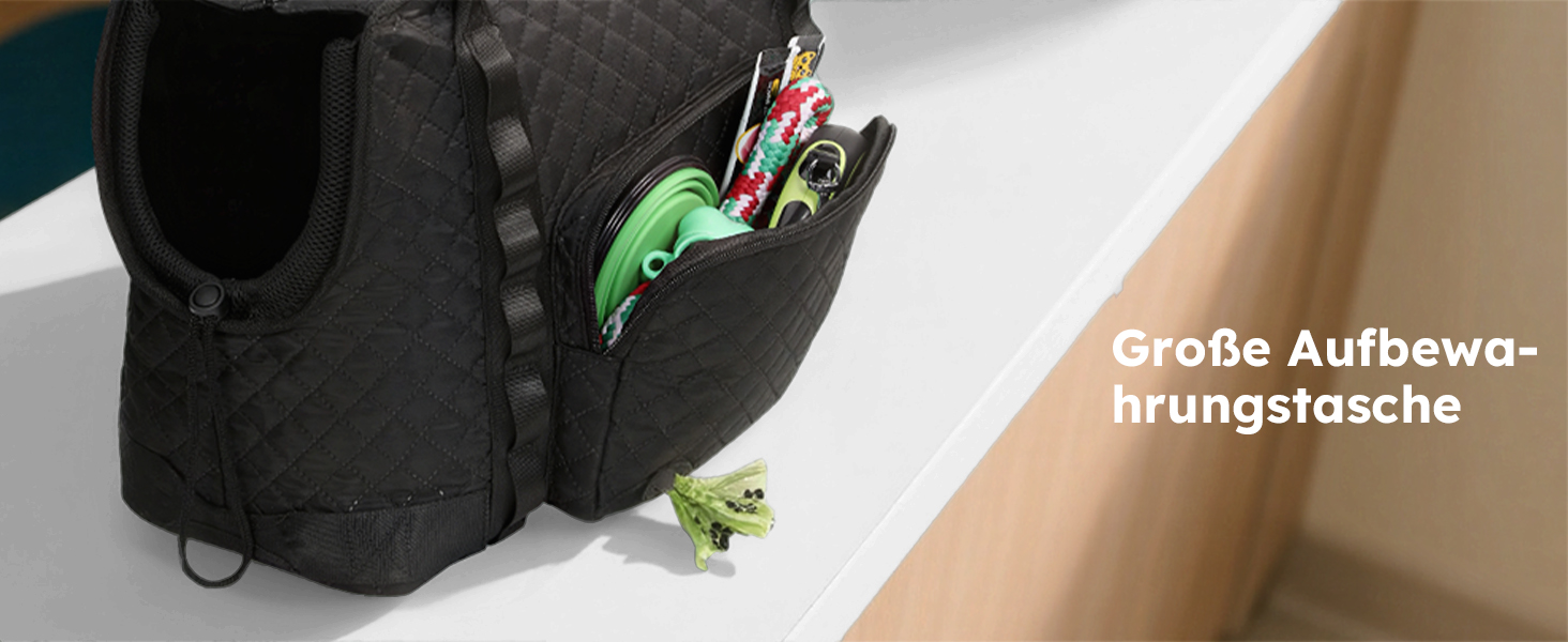 Транспортна сумка для собак Pecute, чорна XL, до 6 кг, 43x35x20 см