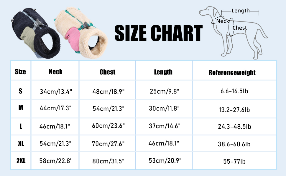Зимовий теплий одяг для собак, куртка з флісовою підкладкою, вітронепроникна, з отвором для шлейки (Блакитний, S)