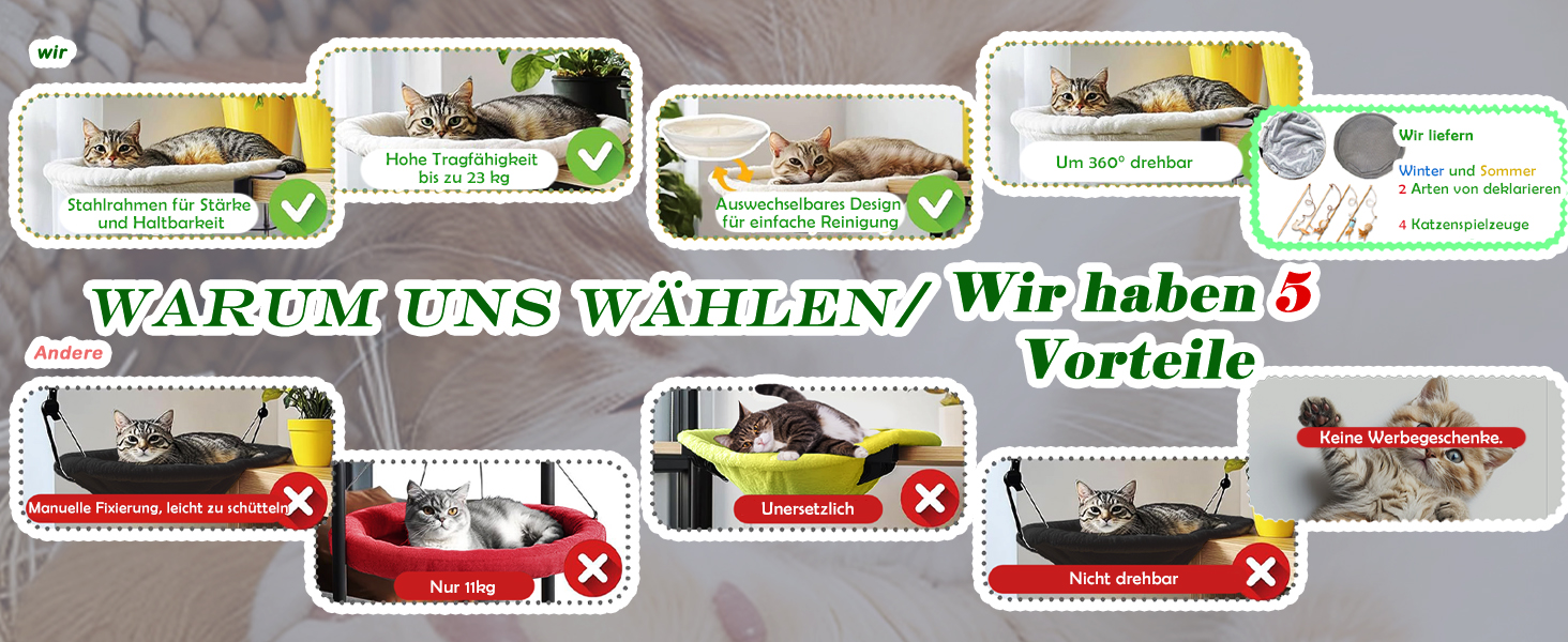 Кішка гамак-ліжко, кошик для сну, м'яке ліжко для котів та цуценят ZTIKSNYU, 45x45 см, з ковдрою та іграшками, до 22 кг