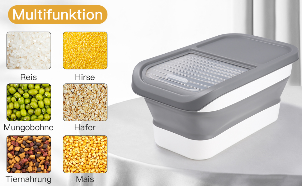 Контейнер для корму для собак Zawaer, 5 кг, з кришкою та ложкою для годування