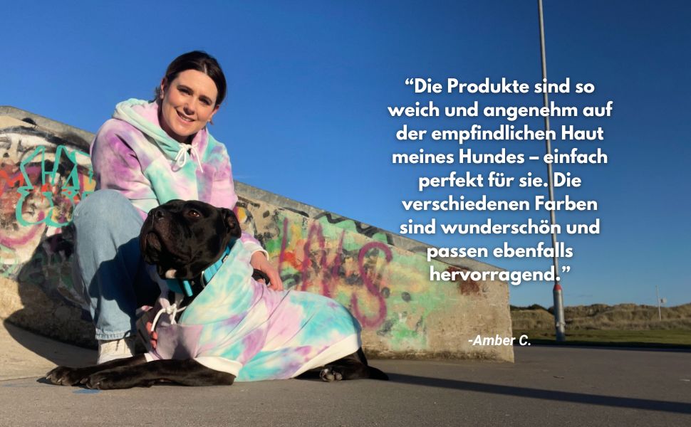 Світшот для собак Spark Paws з капюшоном, розмір XL (11-18 кг), преміум-якість, м'який велюр, заспокійливе флісове підкладка, підходить для всіх порід, 90s Retro Sky Dye