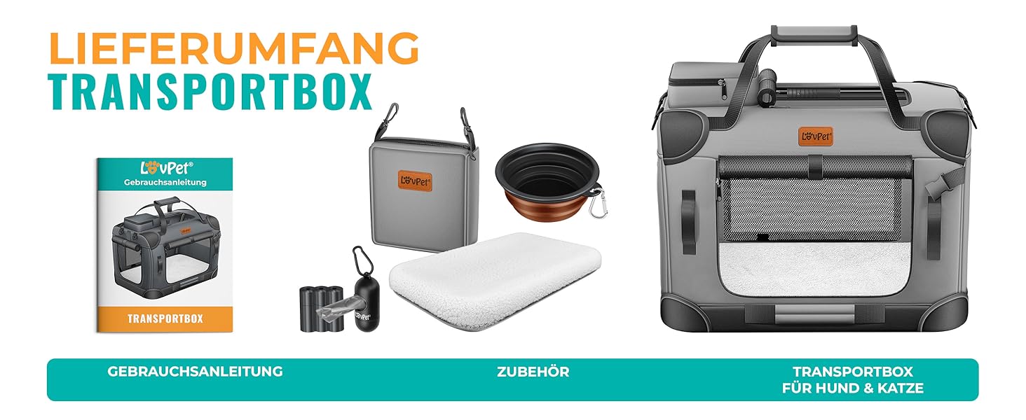 Транспортна переноска для собак та котів XXL 92x64x64 см | Переноска для тварин з мискою та плечовим ременем | Для котів та собак, сірого кольору