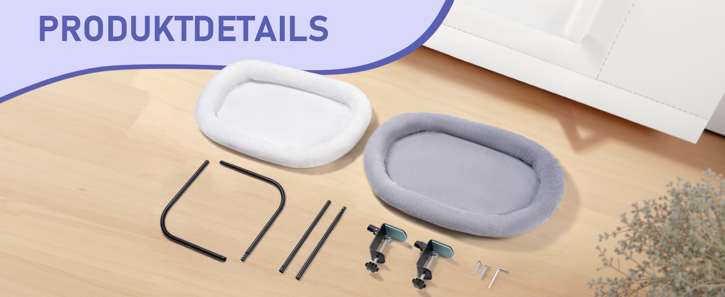 Підвісне ліжко для котів Trhillsbrad, 90° складна конструкція, 59x38 см, до 11 кг