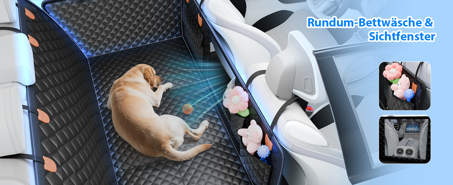 Накладка на сидіння автомобіля для собак, 2025, водонепроникна, неслизька, з жорсткою основою. Підходить для собак вагою до 180 кг (400 фунтів). Оранжево-чорна, товста, жорстка підошва. Ідеально для подорожей з тваринами в автомобілі/SUV.