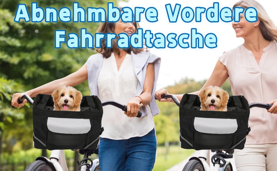 Знімний велосипедний кошик для собак HEEPDD, передня велосипедна сумка, м'який переносник для тварин