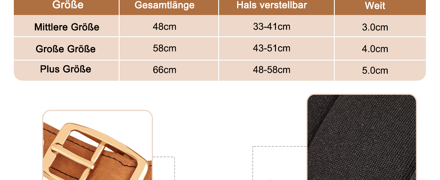 Нашийник для собак середніх та великих порід PET ARTIST з міцної шкіри PU, регульований, з металевою застібкою, для Пітбулів та великих собак, чорний, L (43-51 см)