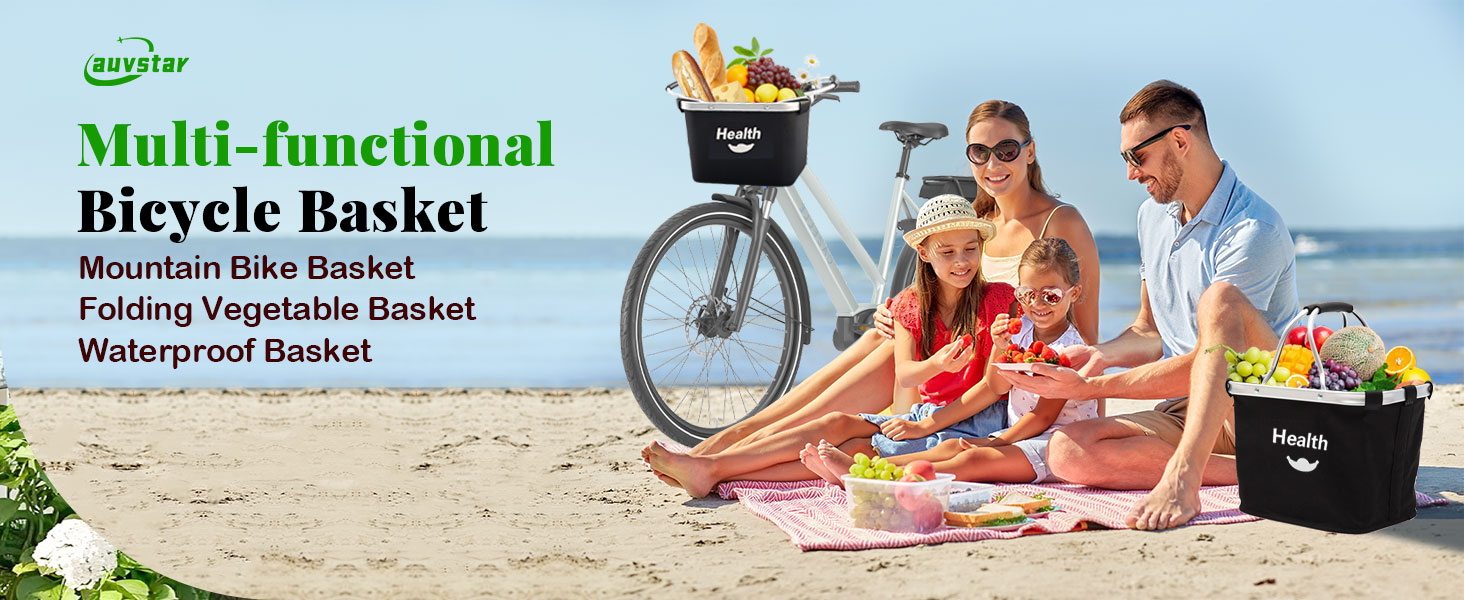 Складаний велосипедний кошик на кермо для собак, покупок, пікніків. З адаптером для керма