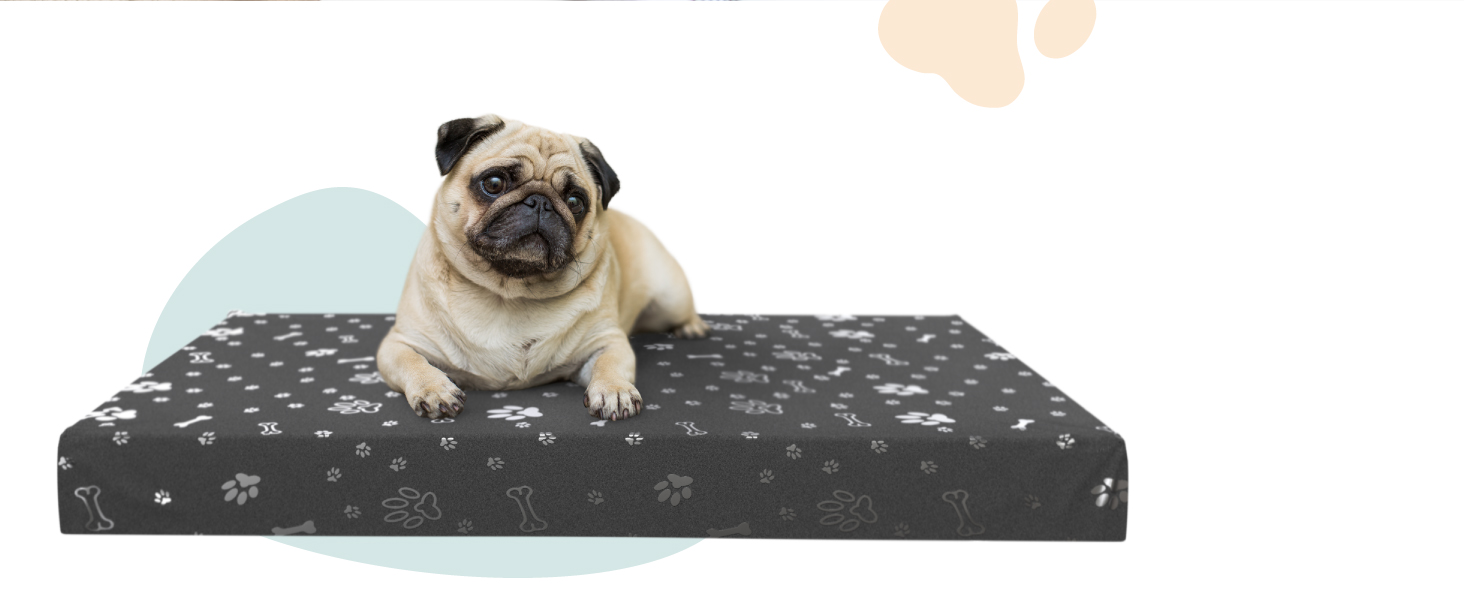 Килимок для собак FDM Puddy, 70x60 см, водонепроникний, з ефектом пам'яті, для маленьких собак, коричневий/золотий