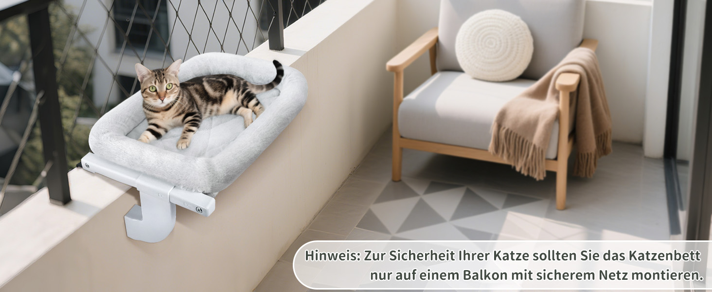 Ліжко для кота на батарею GUUSII HOME - тепле місце для відпочинку вашого улюбленця (58x33x15 см, сірий)