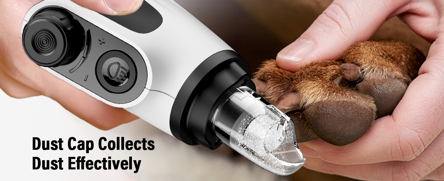 Шліфувальник кігтів для собак Casfuy Smarter Krallenschleifer - 6 режимів, 2 LED-лампи, тихий, акумуляторний, для собак та котів великих, середніх та маленьких порід