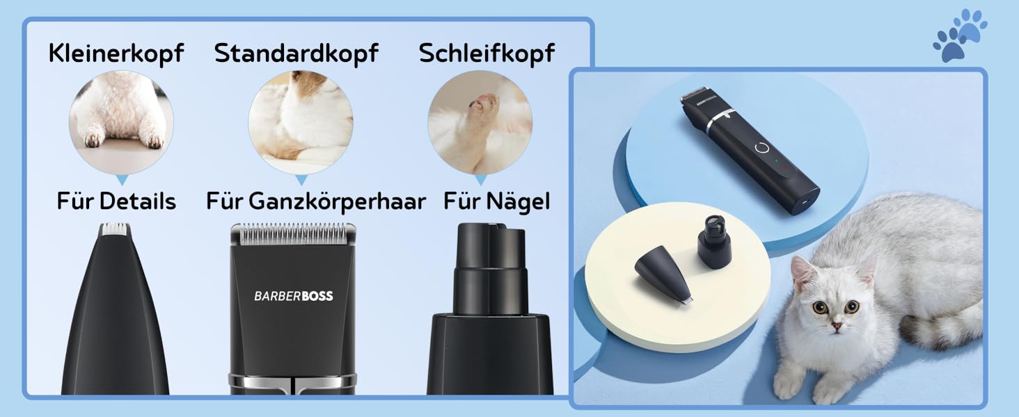 Набір для грумінгу собак BarberBoss QR-9092: триммер та машинка для догляду за шерстю, професійний набір для собак та котів
