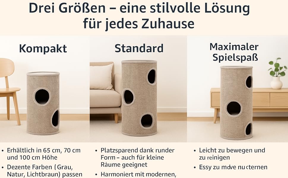 Дряпка для котів Flamingo Greta S: 2 яруси, сизаль та плюш, 60x35 см