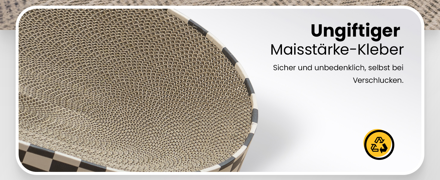 Кігтеточки для котів Conlun 2 в 1: овальні, з мискою та гніздом. З гофрокартону, для лежання та точіння кігтів. Розмір 43x33x10 см