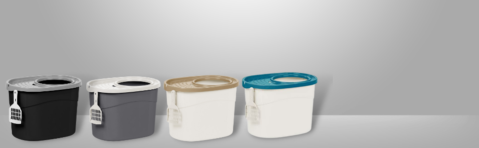 Котлован для котів Iris Ohyama TECL-20 Beige Mittel: закритий, XXL, BPA-free, для великих котів та кошенят