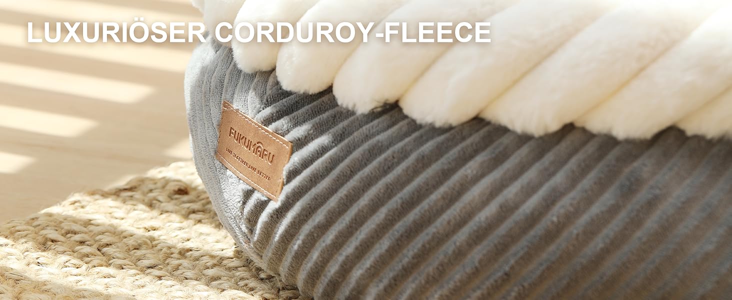 Квітковий лежак для кота FUKUMARU, 55x55x21 см, сірий, з м'яким краєм та антиковзною основою