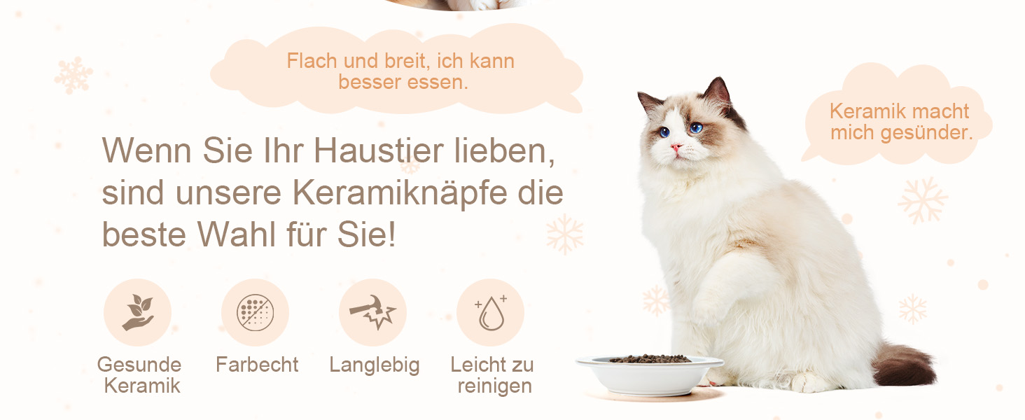 Набори керамічних мисок для котів SPUNKYJUNKY (3 шт.) - білий, сірий, ø16 см