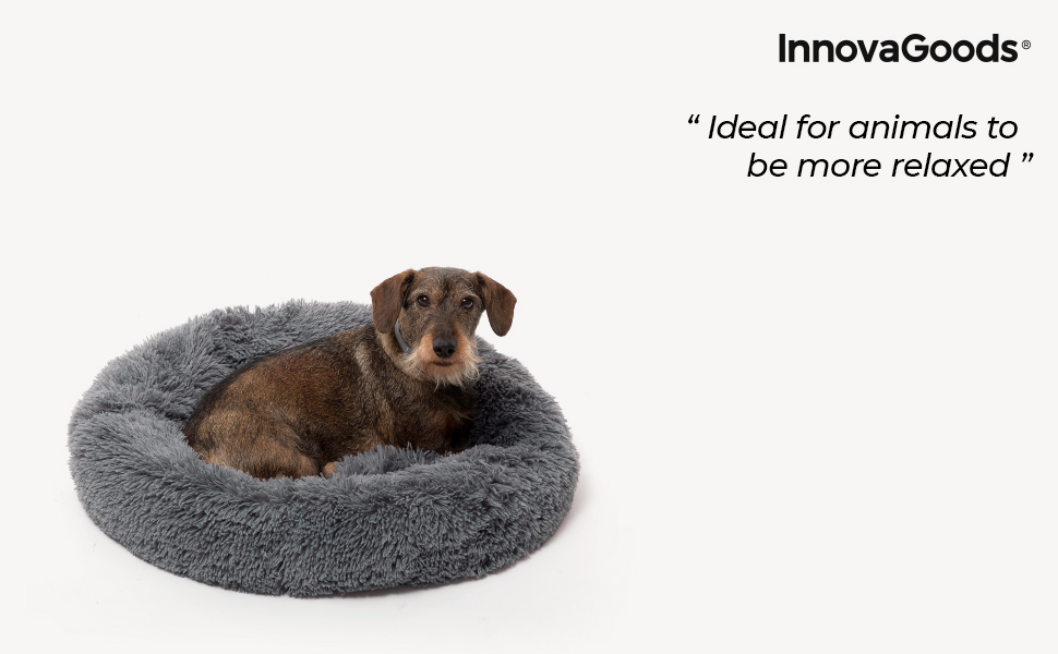 Крісло-лежанка для тварин InnovaGoods® Anti-Stress Bepess (40 см), сіре, для собак та котів