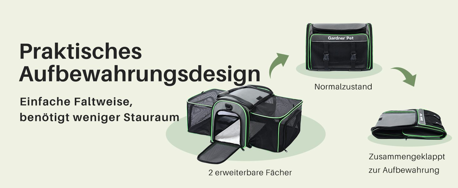 Транспортна переноска для котів та маленьких собак Gardner Pet, складна, з колесами, M (Basic)