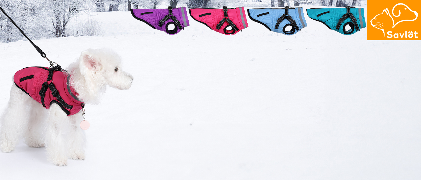 Водонепроникний теплий одяг для собак: жилет-куртка з жилетом, світловідбиваючий, з блискавкою, рожевий