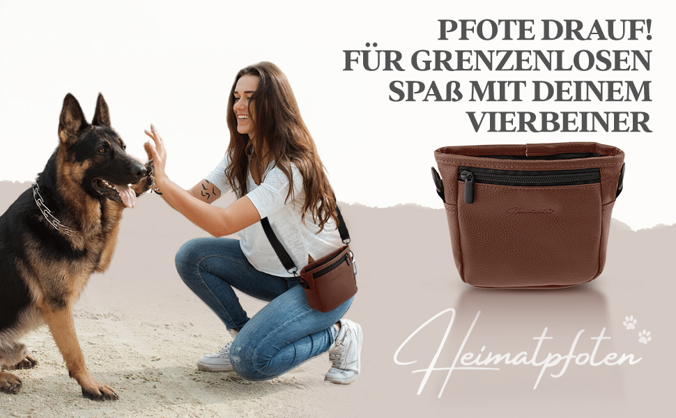 Лекарська сумочка для собак з штучної шкіри - сумка для прогулянок з магнітною застібкою однією рукою - сумка для собачих ласощів (розмір S - темно-коричневий) S Темно-коричневий