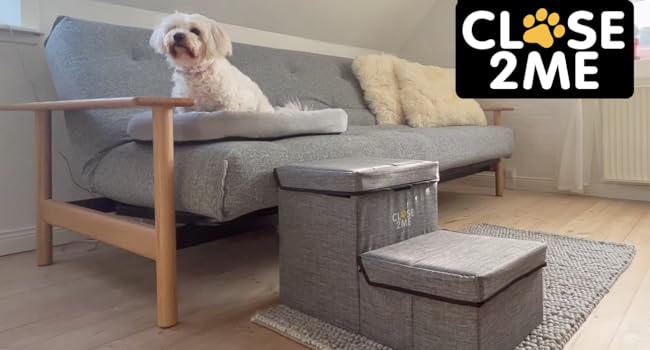 Двоступенева драбинка для домашніх тварин PetStair Deluxe зі сховищем