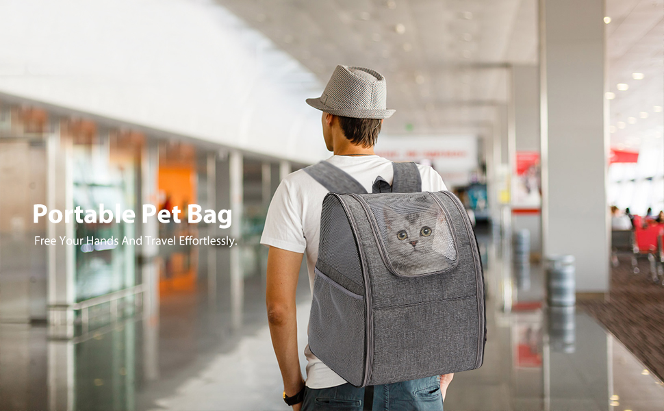 Рюкзак-переноска для кота/собаки PETCUTE: зручна та легка переноска для маленьких тварин. Зелений колір. Знімний килимок з флісу для прогулянок на природі.