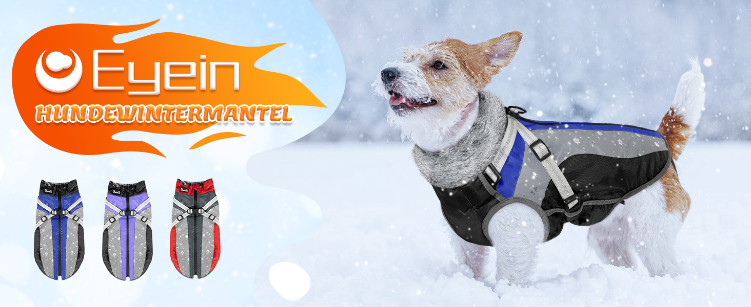 Зимовий теплий одяг для собак: водонепроникна флісова куртка з кріпленням для повідка. Підходить для собак маленьких, середніх та великих порід (XS, Синій)