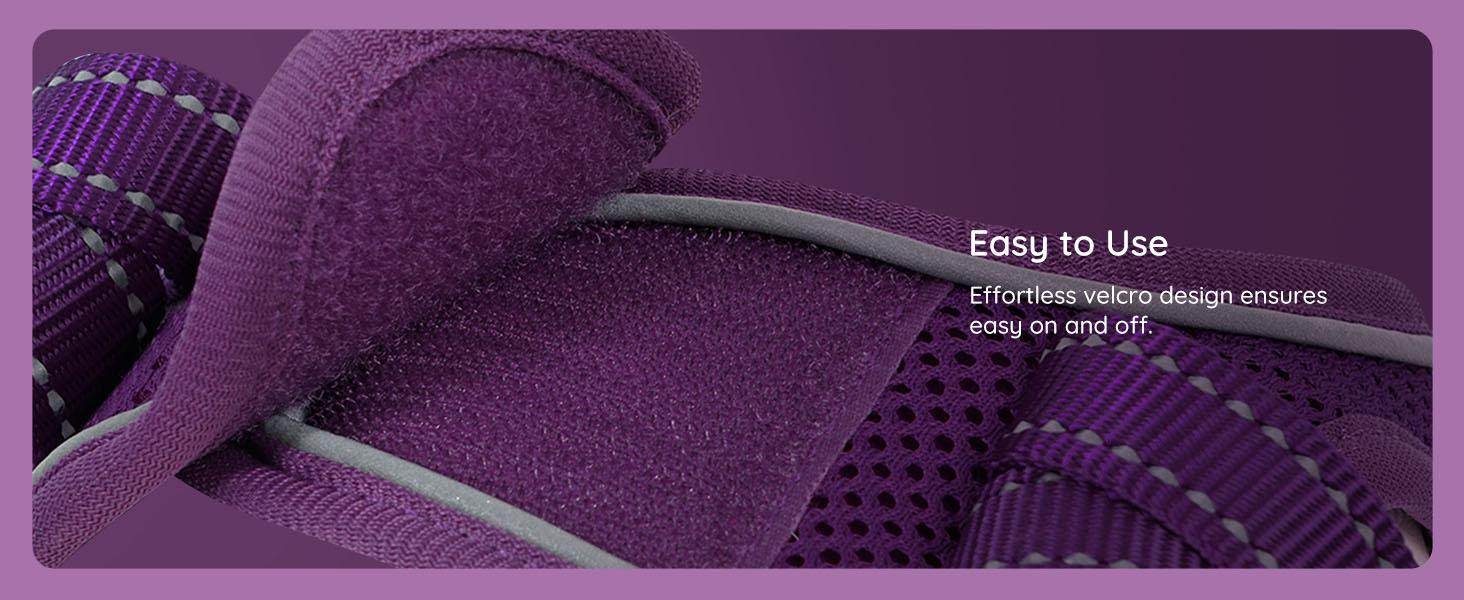 Шлейка для собак BELLA & PAL для маленьких собак з повідком, Step-in шлейка з Air Mesh, анти-тяга, світловідбиваюча, дихаюча, для цуценят, котяча шлейка, XS (XXS (28-30см обхват грудей), фіолетова)