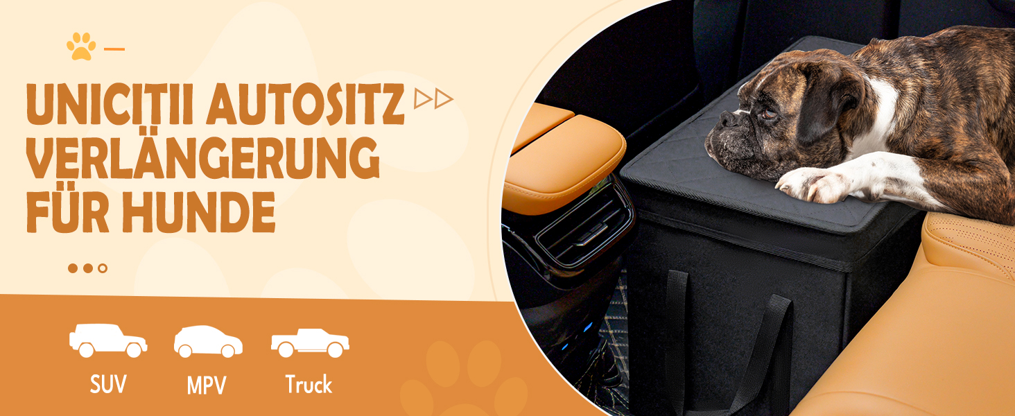 Розширювач для автокрісла для собак, органайзер для авто з місцем для зберігання, чорний, L, 51 x 29 x 36 см