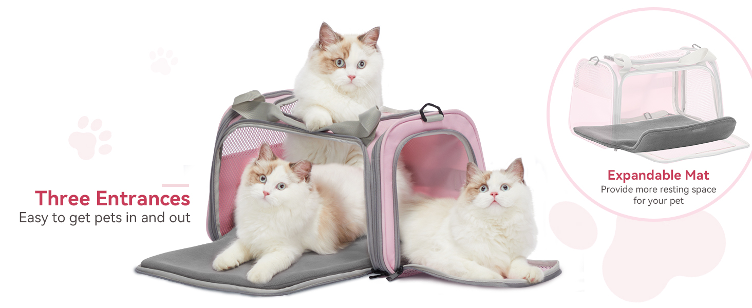 Транспортна переноска для котів та маленьких собак Petsfit, рожева, S