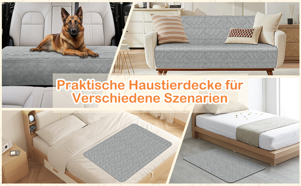 Водонепроникний плед для собак (150x128 см) - м'який та зручний для подорожей та дому