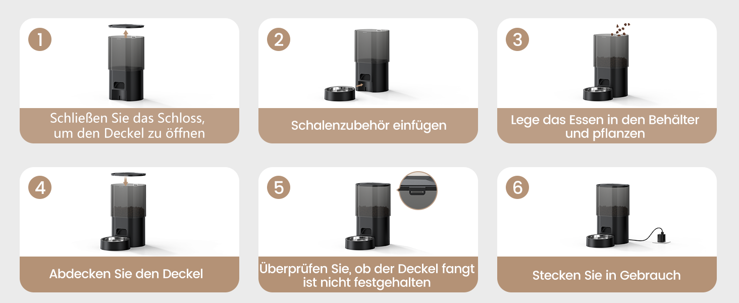Автоматичний годівник для котів 2.5л з пульта дистанційного керування, програмування та антизастряганням